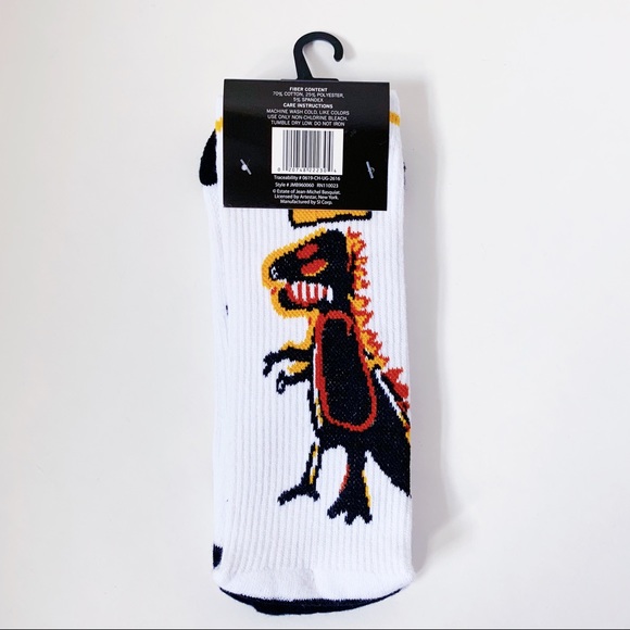 Men /& Women Fashion Socks Basquiat Dinosaur Crown Socks